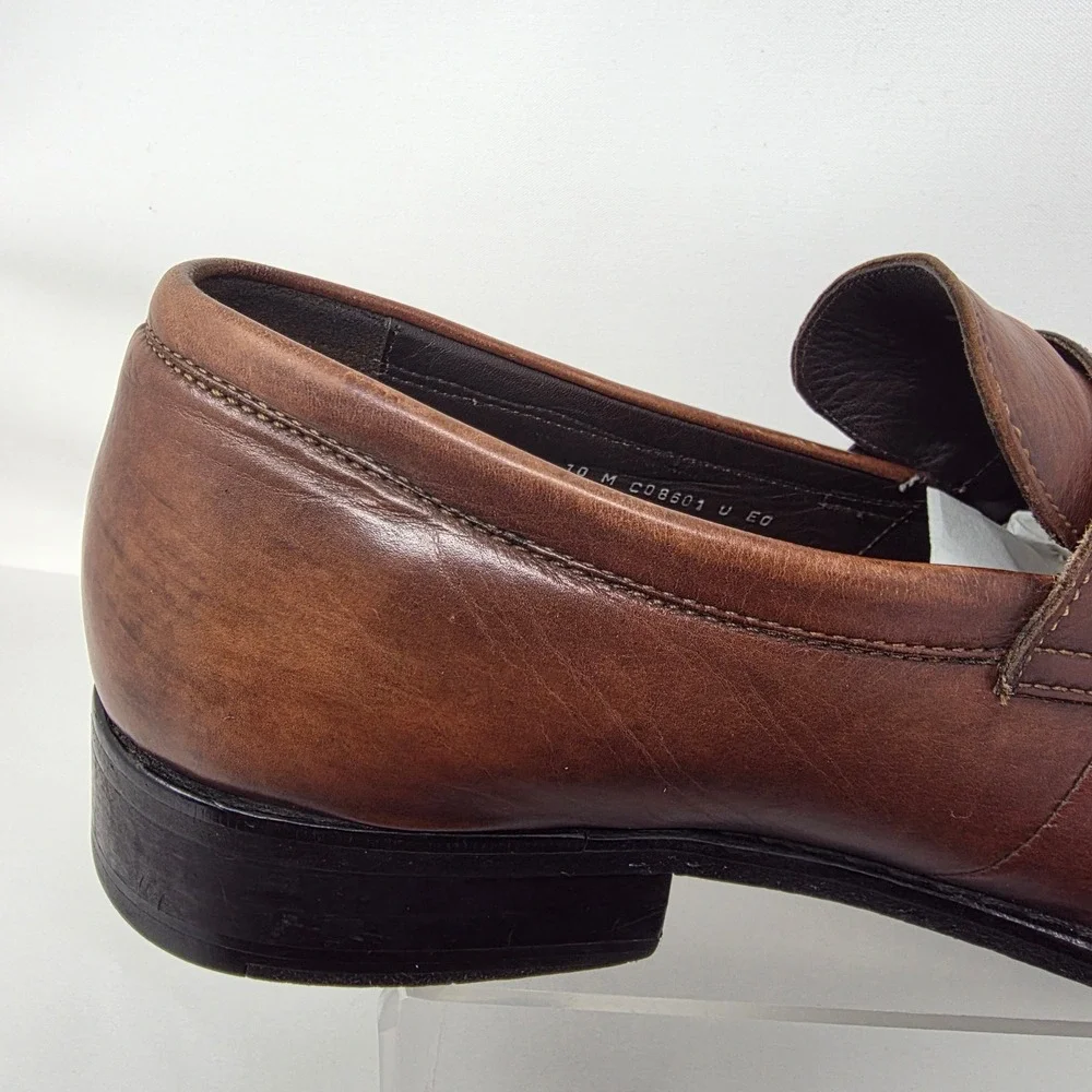 Cole Haan Penny Loafer Mens 10 M Nike Air C08601 Brown Leather Moc Toe Good